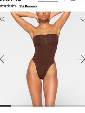 skims seamless sculpt strapless body suit size small in coco